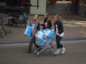 Dutch Shopping Cart Girls